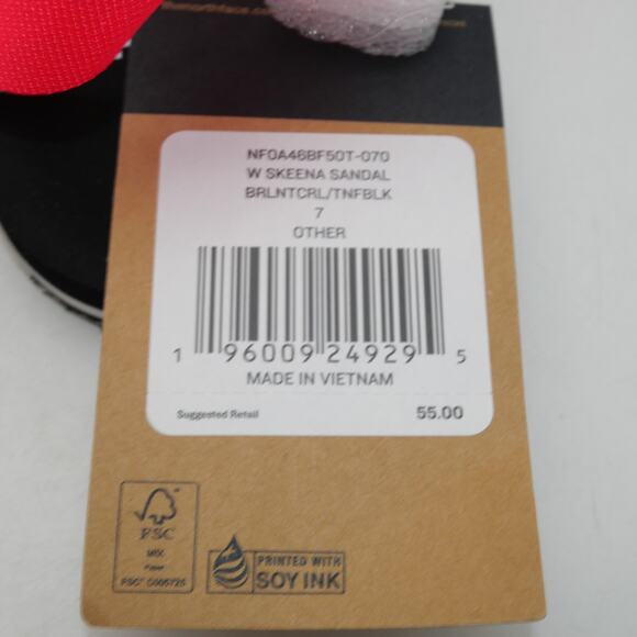 NEW The North Face Skeena Sandals Women's 7 Adjustable Coral Pink Black - Picture 3 of 9